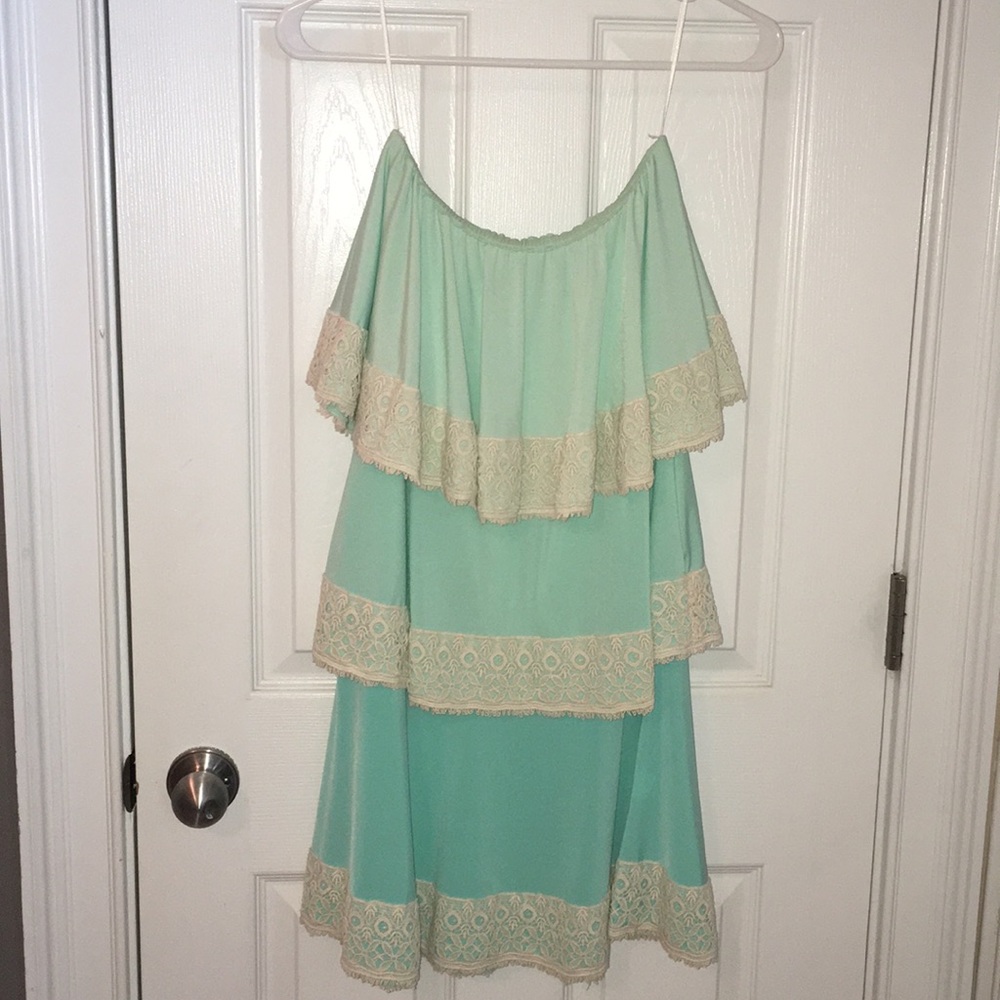 Judith March strapless ombré layered dress